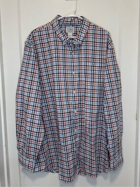 L.L.Bean Men’s XXL Regular Traditional Fit Plaid Button-Down Shirt. 100% Cotton